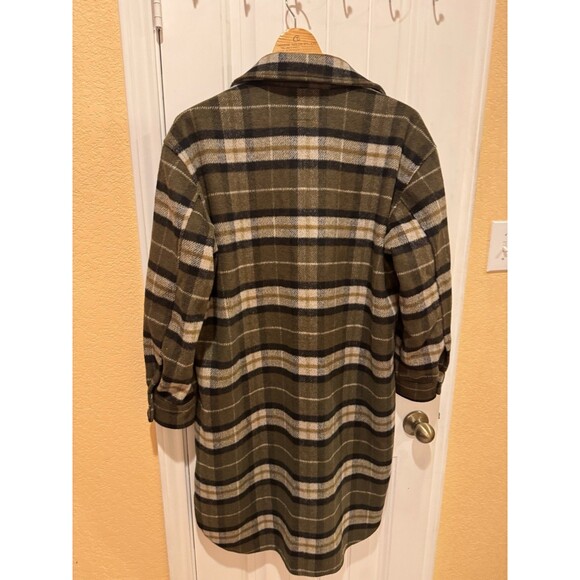 H&M Olive plaid shacket Size S - Picture 14 of 15